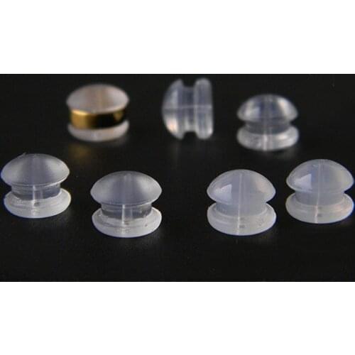20 PCS High Quality 5.8mm*5mm Earrings Set Transparent Silicone Earrings Accessories Ear Plugging Earring Back Stopper