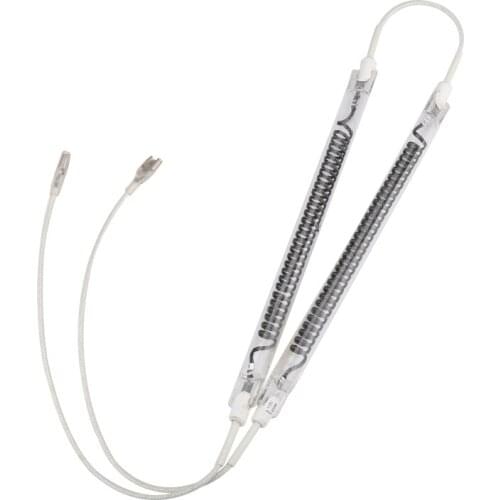 220V 1800W halogen twins tube in series carbon fiber wire heating element