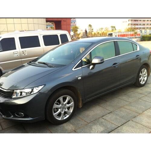 Stainless steel car window trims for honda civic 2011 2012 2013 2014 2015 sedan 9th generation
