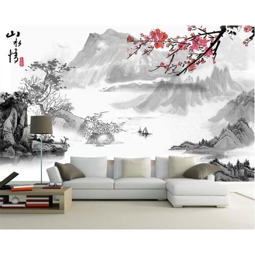 Beibehang Custom wallpaper of Chinese artistic conception in the home decoration TV sofa background walls mural 3d wallpaper