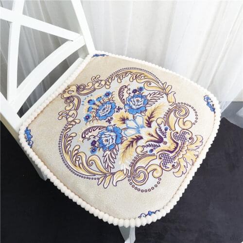 Embroidered Dinning Stool Cushion Kitchen Decor Chair Cushion Beaded Edge Seat Pad Office Cotton Seat Cushions Pillow 2019 New