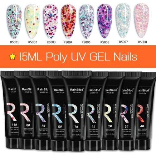 Poly UV Gel For Nail Art Design Tools 15ML Acrylic Nail Gel Polish For Nails Extension Polygels Varnish Hybrid Top For Manicure