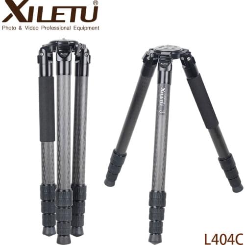 XILETU L404C Carbon Fiber Heavy Duty Professional Stable Photography Bowl Tripod Stand for DSLR Digital Camera Video Camcorder