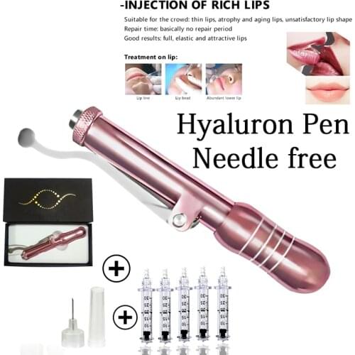 0.3ml pink hyaluronic pen lip dermal filler injector meso hyaluron injection pen Anti-wrinkle lip face lifting Stabilizer press