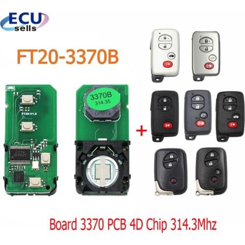 Lonsdor FT20-3370B 314.35MHz Keyless Go Smart Key Board 3370 PCB 4D Chip for Toyota Crown Prado Avalon Camry Lexus GT GS ES LS