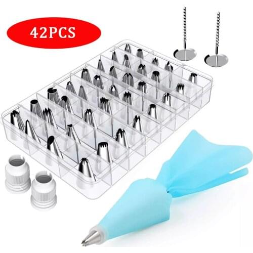 42 Head Flower Mouth Set Cake Tool Silk Flower Set Beautiful Baking Tools Cake Cookie Decoration