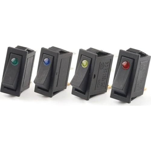 5PCS 31x14mm 3pin 2 position Rocker Switch Dot Dash Car Van Boat LED Light Toggle Button Switch Power Switch 6A/20A 250V/125V