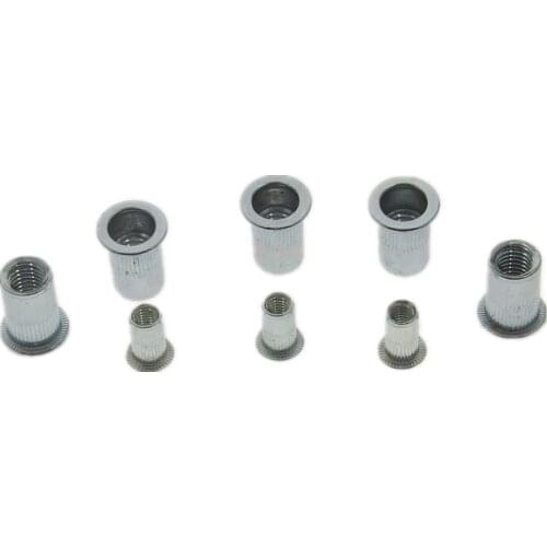 50pcs 20Pcs M3 M4 M5 M6 M8 M10 M12 Aluminum Alloy Rivnut Flat Head Threaded Rivet Insert Nutsert Cap Rivet Nut