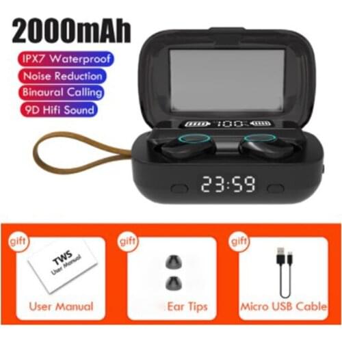 Bluetooth V5.1 Earphones Wireless Headphones Earbuds Headsets Sport Waterproof 9d Stereo Hifi Sound Noise Cancel 2000mAh