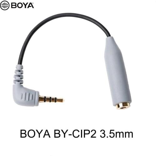 BOYA BY-CIP2 Cable Adapter 3.5mm to TRRS TRS for iPad iPod Touch iPhone Phone Smartphone For BY-WM8 BY-WM6 BY-WM5 Microphone