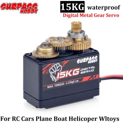 SURPASS Hobby 15KG Digital Servo Metal Pinion Gear Waterproof Servos Brushless high speed for 1/8 1/10 RC Car High-Speed Cars