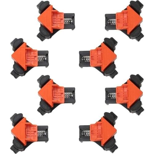 Woodworking 90 Degree Angle Corner Clamps, 8Pcs Adjustable Swing Corner Clip Fixer Carpenter Right Angle Fixing Clamps