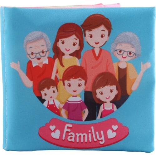 Infant Early Learning Educational Cloth Book Rustle Sound Baby Quiet Book Newborn Family Member Early Cognition Reading Book