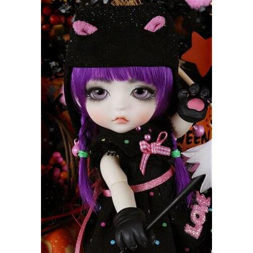 Flash sale!free shipping!free makeup&eyes!top quality bjd 1/8 baby doll lati Halloween Ver. Cat Lea cute sd yosd hot toy kids