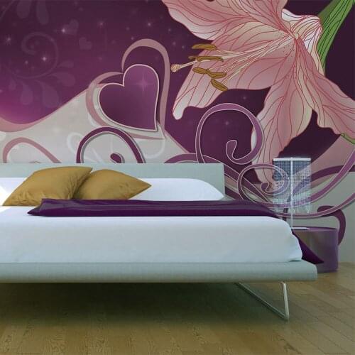 Wall mural-Lily in purple-400x270 cm