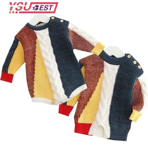 2020 Newborn Baby Romper Autumn Winter Knitted Baby Clothes Long Sleeve Cotton Infant Baby Girl Boy Romper Baby Jumpsuit For Boy