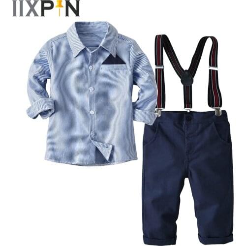 2Pcs Flower Boys Suits Childrens Gentleman Outfits Long Sleeve Shirt Pants Boy Suits Birthday Party Costume Kids Clothes Set