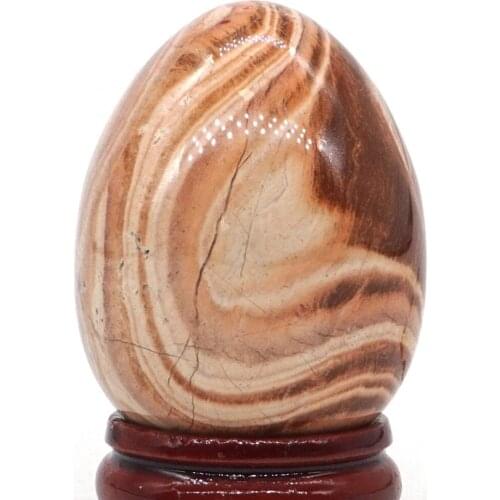 Red Silver Leaf Jasper Sphere Egg Healing Reiki Crafts Massage Finger Exercise Feifanstyle natural stone minerals 34x44MM