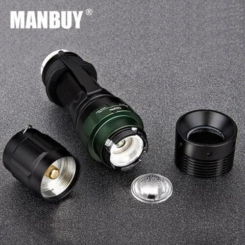 MANBUY W109 Flashlight Factory Wholesale Q5 Led Rotary Non-polar Zoom Concentrating Long-range Aluminum Alloy Lamp Without 18650