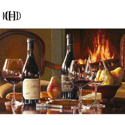 MHD 5D DIY Diamond Painting Wine Decoration Picture Crystal Diamond Embroidery Crafts 3D Diamond Cross Stitch Gift 2020 new