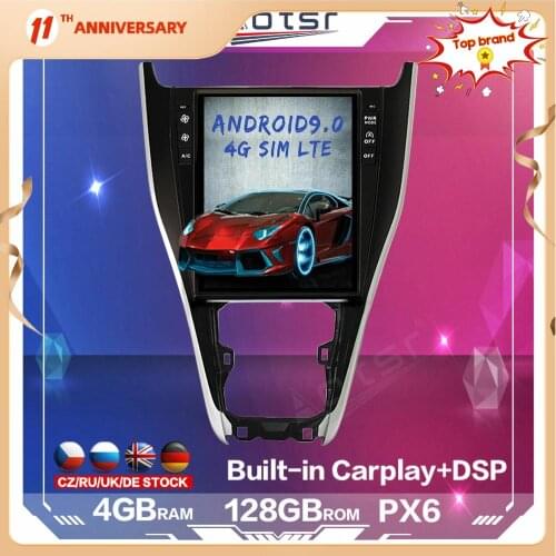 128GB Tesla Style for Toyota Harrier 2013 - 2018 Android Multimedia Car Radio Play Car Stereo GPS Navigation DSP Carplay 4G SIM