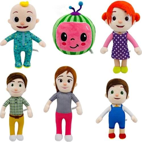 Cartoon TV Series Cocomelon JJ Plush Doll Cocomelon Stuffed Family Figure Sister Brother Daddy Mommy Xmas Birthday Soft Toys