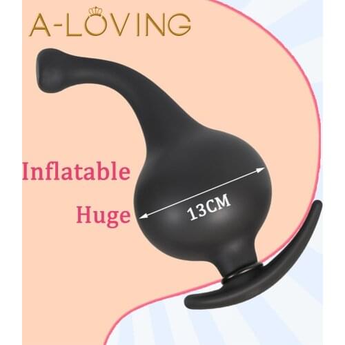 Inflatable Huge Butt Plug Super Long Anal Plug Vagina Anus Expansion Prostate Massage Ass Dilator Anal Sex Toys For Men Women