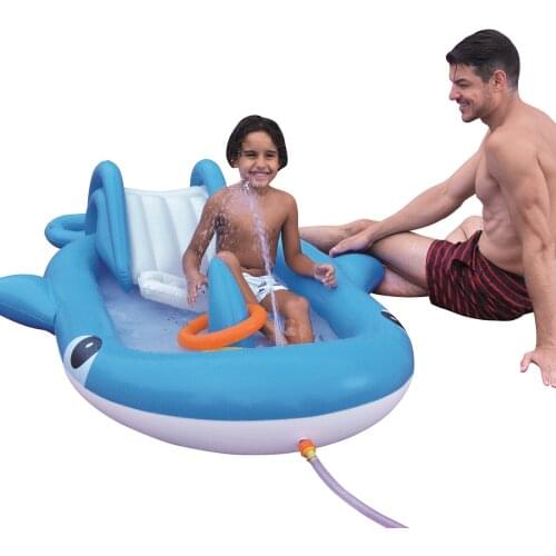 Summer Whale Inflatable Pool Outdoor Spray Water Cushion PVC Inflatable Spray Water Toys Children Play Water Mat Sprinkler Pad