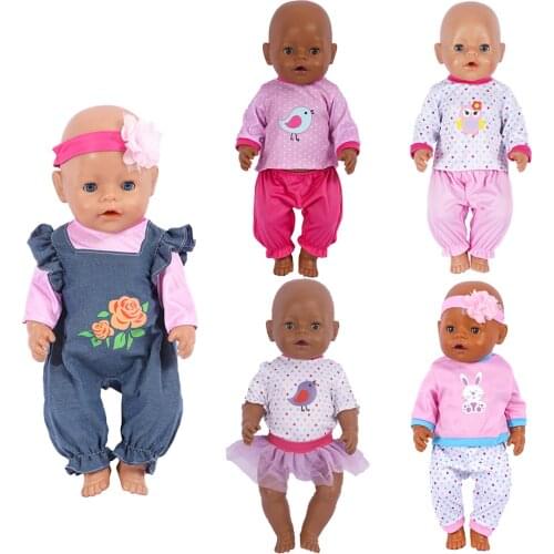 18 Inch Doll Clothes Baby Born Clothes 43 cm Top Skirt Jeans Pants Headband for 18 Inch American Girl Doll Clothes OG Dolls