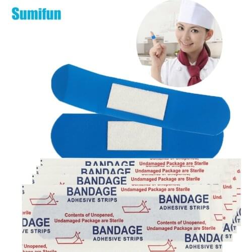 10/20pcs Blue Waterproof Band Aid Bandages Sticker Wound Dressings Wound Anti-infection Adhesive Medical Anti-Bacteria Pads