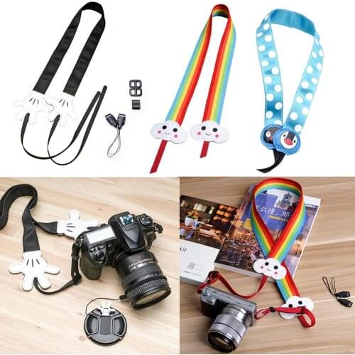 Besegad Universal Cute Cartoon Camera Shoulder Neck Strap Belt Lanyard for Canon Nikon Sony Fujifilm Instax Mini 9 8 8+ Instant