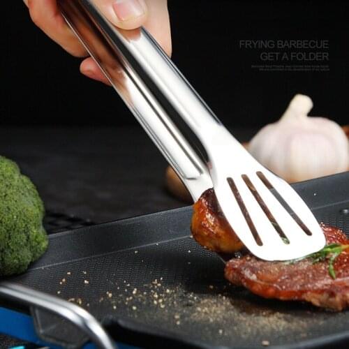 Stainless Steel Food Tongs Kitchen Utensils Buffet Cooking Tool Anti Heat Bread Clip Pastry Clamp Utensil Tongs