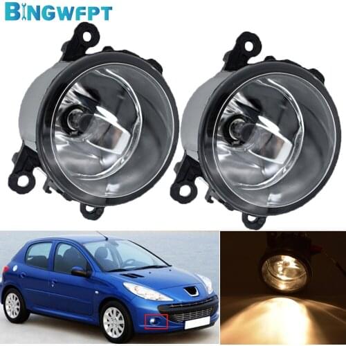 Fog Light For Peugeot 206+ T3E 2009-2012 Headlights H11 LED 12V Daytime Running Light Halogen lamp Fog Lamp Assembly