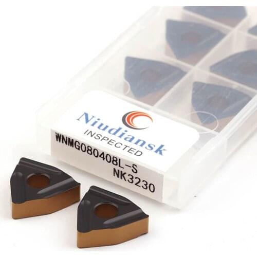 WNMG080404R-S NK3230 WNMG080404L WNMG080408R WNMG080408L-S CNC Lathe Turning Tools Carbide Insert Twocolor Coating Cutting Blade