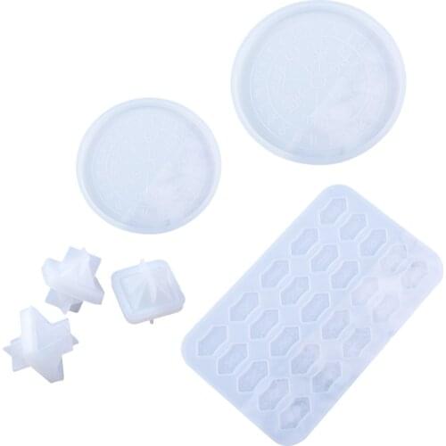 Fun Game Rune Divination Compass Mold Rune Stone Card Dice Silicone Moulds Drop Shipping