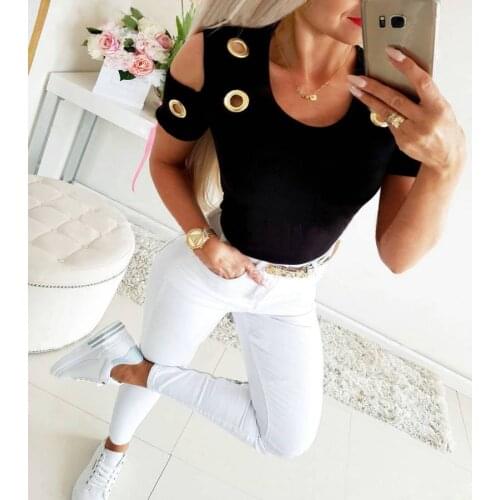 Women Summer Lace Top Short Sleeve T-Shirt Bandage Tee Shirt Female Elegant Fashion tshirt Off Shoulder Ladies Streetwear 2021