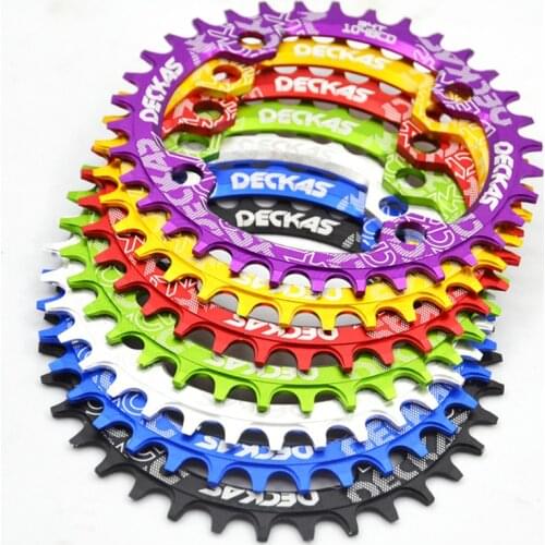 Deckas 104BCD Round Narrow Wide Chainring MTB Mountain Bicycle 32T 34T 36T 38T Crown Crankset Single Tooth Plate Parts 104 BCD