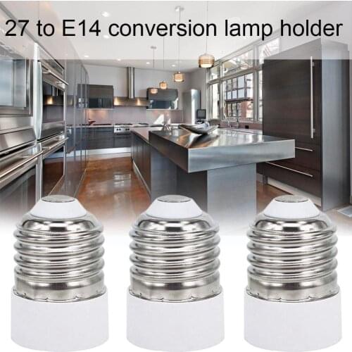 1pcs E27-e14 Lamp Holder Converter E14 Lamp Socket Adapter Base E27 Mouth Lamp Fireproof Changer Socket Material Screw Lamp L5y9