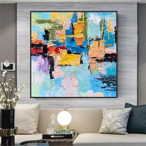100% Hand Painted Oil Painting Modern Wall Art Abstract New hanging painting for the living room on canvas without a frame