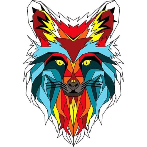 13cm x 9.3cm For Cartoon Fox Car Stickers Waterproof Decal Refrigerator Vinyl Material Suitable for VAN RV Decor