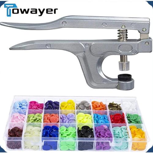 300 Sets T5 Plastic Snap Button with Snaps Pliers Tool Kit & Organizer Containers,Easy Replacing Snaps,DIY Family Tailor