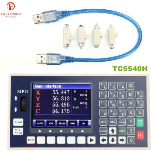 4 Axis CNC Controller 400KHz USB Stick G code Spindle Control MPG Tool Setting TC5540H Support Servo & Stepper System