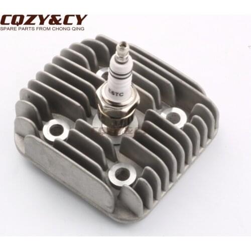 47mm 70cc Cylinder head cover & E6TC spark plug for ITALJET Pista 50 Scoop 50 Yankee 50 2T