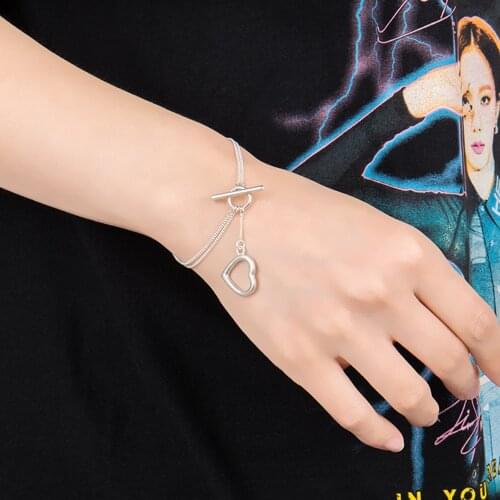 Kpop Blink Girlcrash Group Chain Bracelet Heart Bracelet for Women Girls Korean Fashion Jewelry Group 3th Anniversary