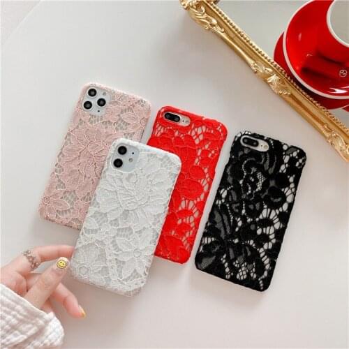 For iphone 7 8 plus x xr xs max 11 pro max 12mini 12 pro Max elegant sexy lace cell phone case cover