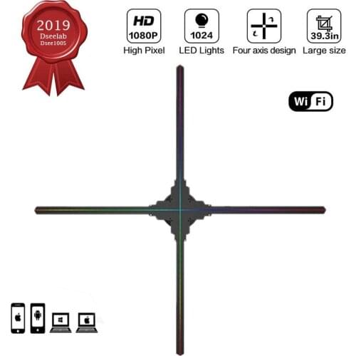 Good price Highest image quality Orginal dseelab wifi app cloud 100cm 3d hologram led fan advertising display