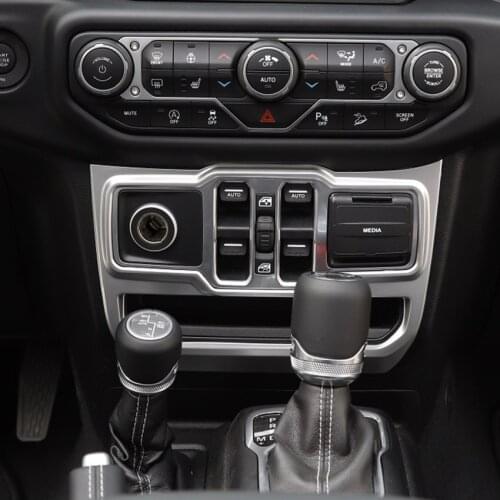 JXKaFa For Jeep Wrangler JL 2018 Car Window Lift Adjust Switch Button Frame Cover Bezel Styling Moldings Decor Sticker ABS New