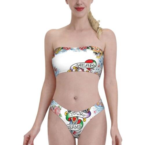 Early 2000s Swimsuit Ed Hardies (6) Bandeaukini 2021 Swimming Suit Bkini for Women young Girls