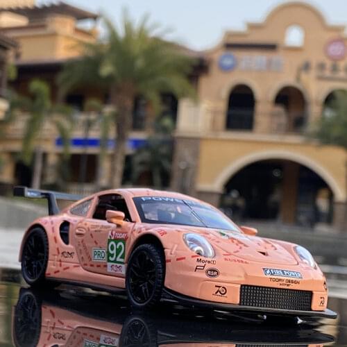 1/32 Porsche 911 RSR Alloy Car Model Racing Car Toys For Children Boys Metal Diecasts & Toy Vehicles Voiture Miniature Kids Gift