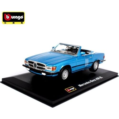 Bburago 1:32 Scale Alloy Diecast Metal 1977 450 SL Retro Classic Car Model Toy Adult Gifts Collection Display Decoration Show